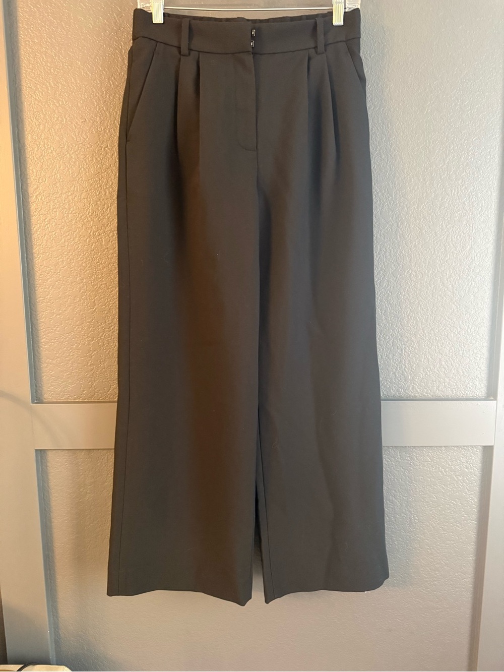 ABERCROMBIE • A&F Sloane Tailored wide leg pants trousers - black 29 short - Picture 4 of 8